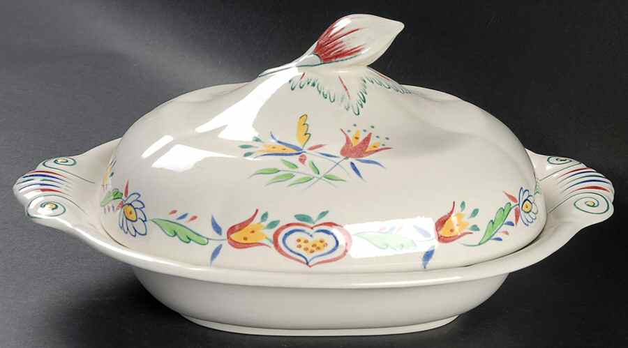 Penryn Off White Oval Covered Vegetable by Adams China-1