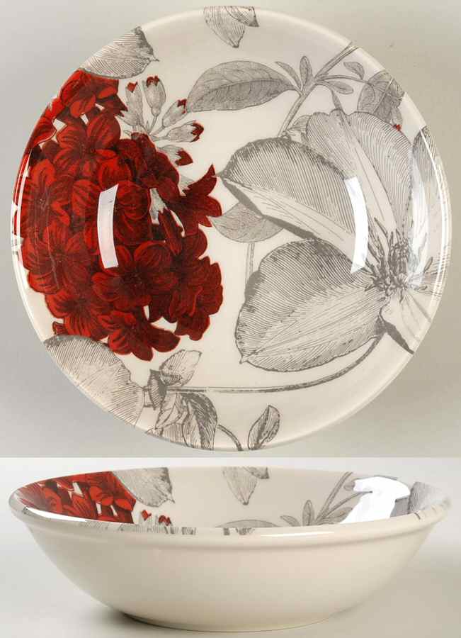 Clematis Red Soup/Cereal Bowl by Andrew Tanner-1