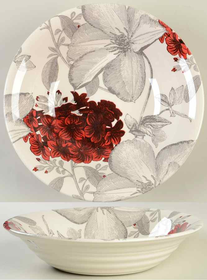 Clematis Red 10" Round Vegetable Bowl by Andrew Tanner-1