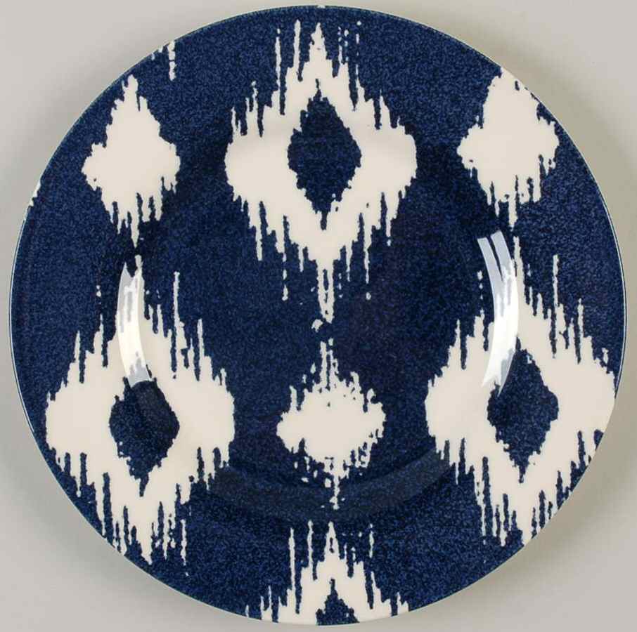 Ikat Blue Salad Plate by Andrew Tanner-1