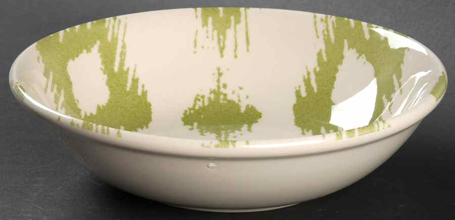 Ikat Lime Green Soup/Cereal Bowl by Andrew Tanner-1