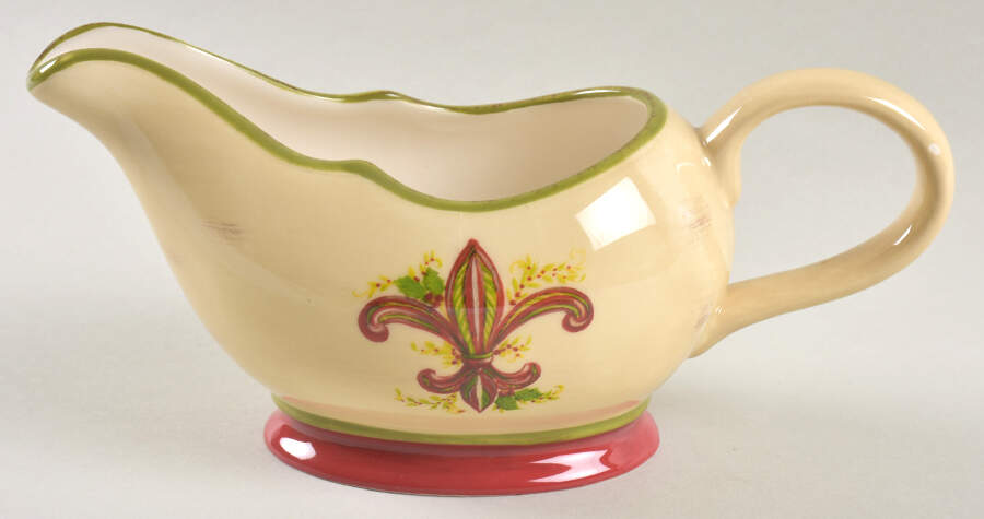 Fleur De Lis Holiday Gravy Boat by Artimino-1