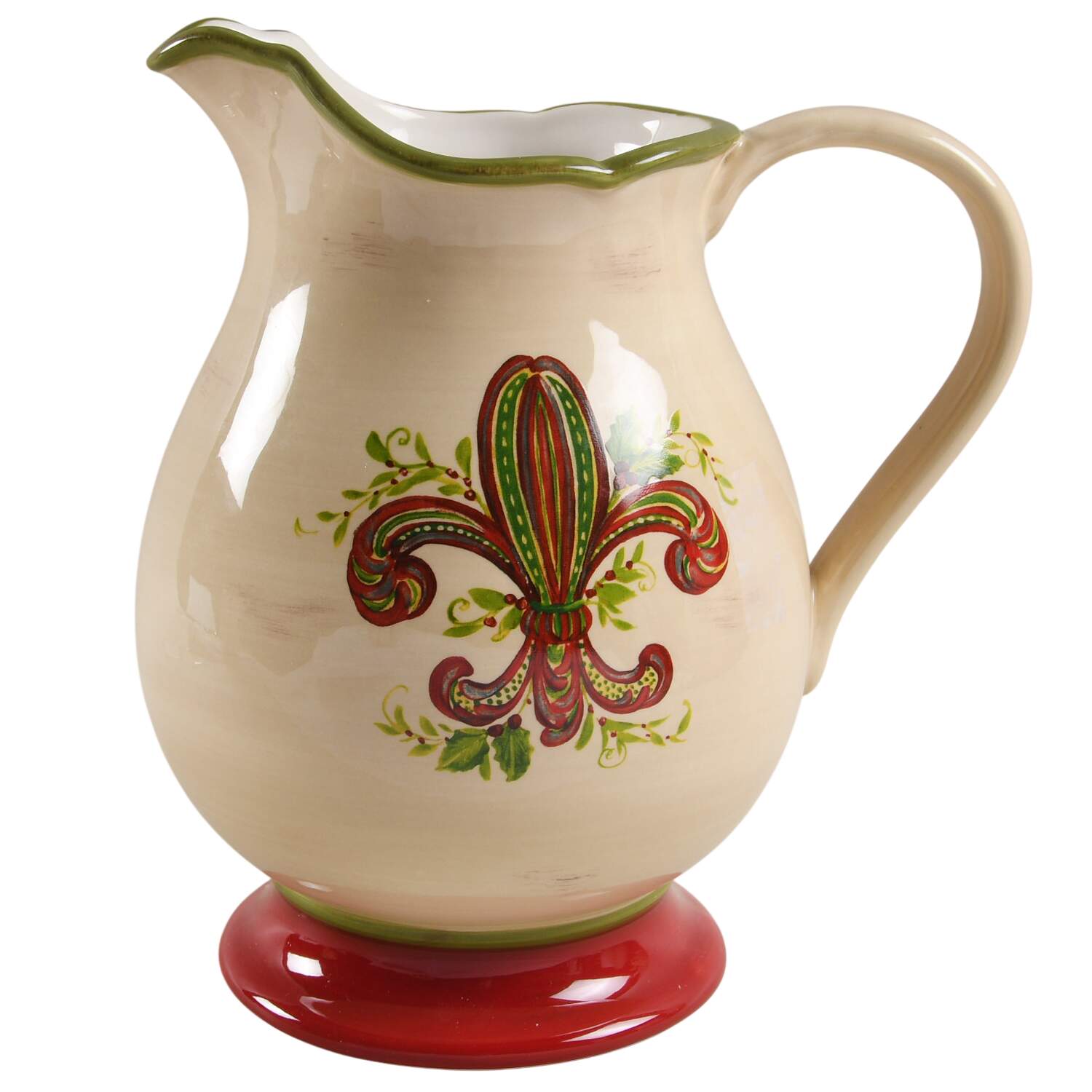 Fleur De Lis Holiday Large Pitcher by Artimino-1