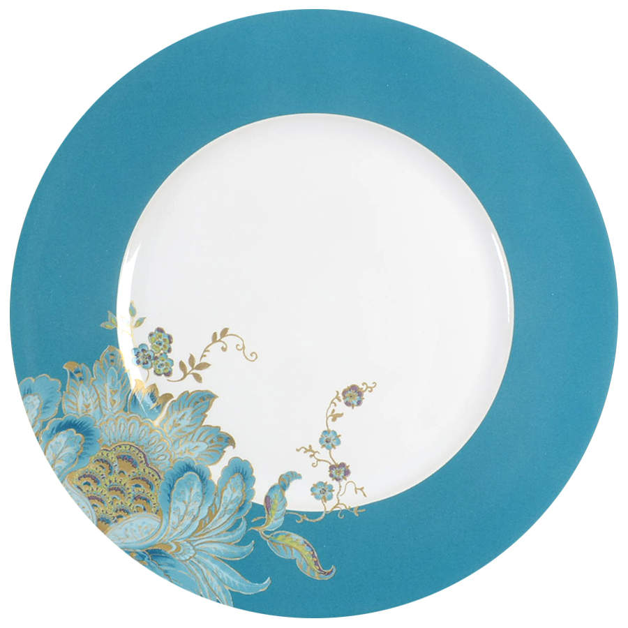 Eliza Teal Dinner Plate by 222 Fifth (PTS)-1