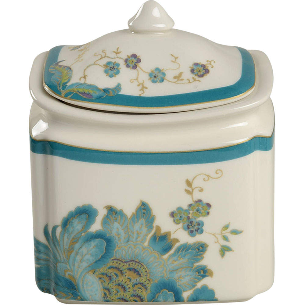 Eliza Teal Small Canister & Lid by 222 Fifth (PTS)-1