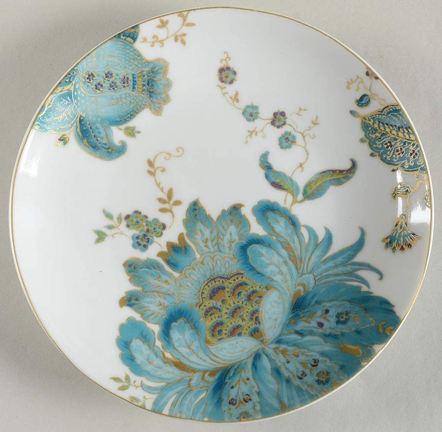 Eliza Teal Appetizer Plate by 222 Fifth (PTS)-1