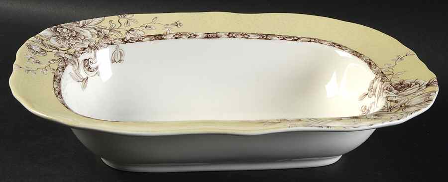 Hawthorne Light Green 11" Oval Vegetable Bowl by 222 Fifth (PTS)-1