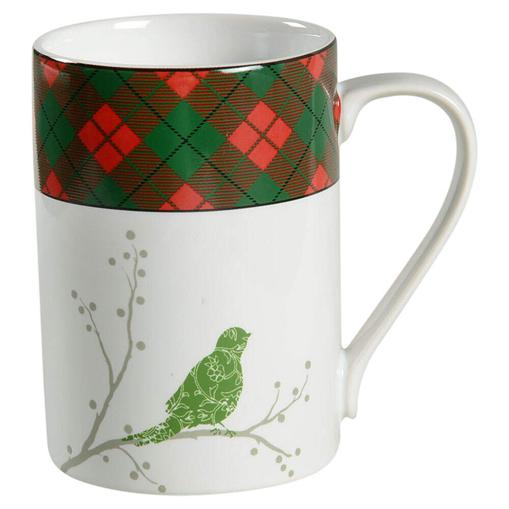 Christmas Birds Argyle Mug by 222 Fifth (PTS)-1