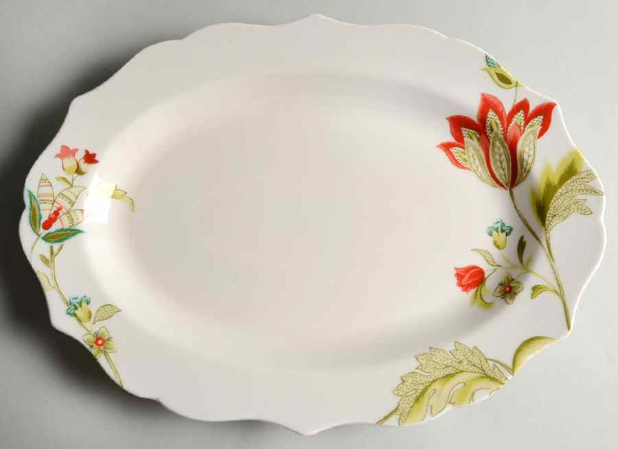 Bella Donna 14" Oval Serving Platter by 222 Fifth (PTS)-1