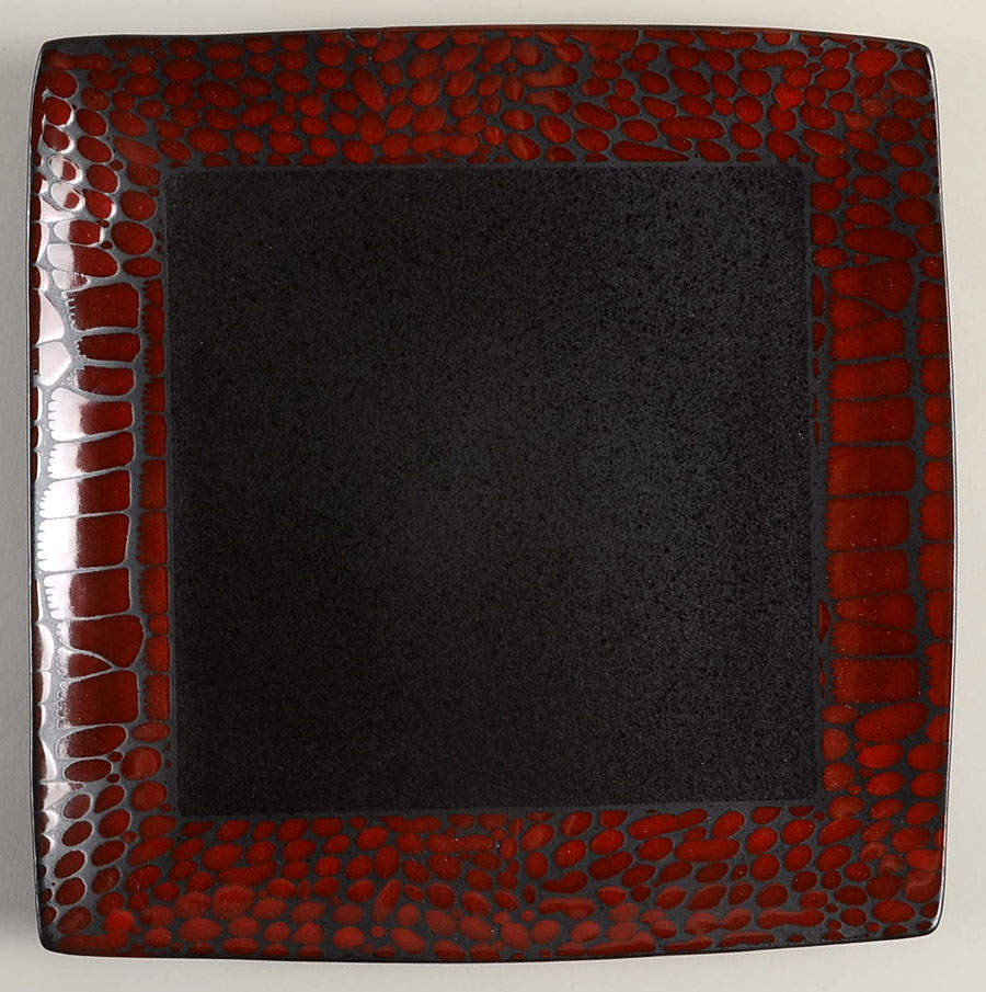 Boa Red Dinner Plate by American Atelier-1