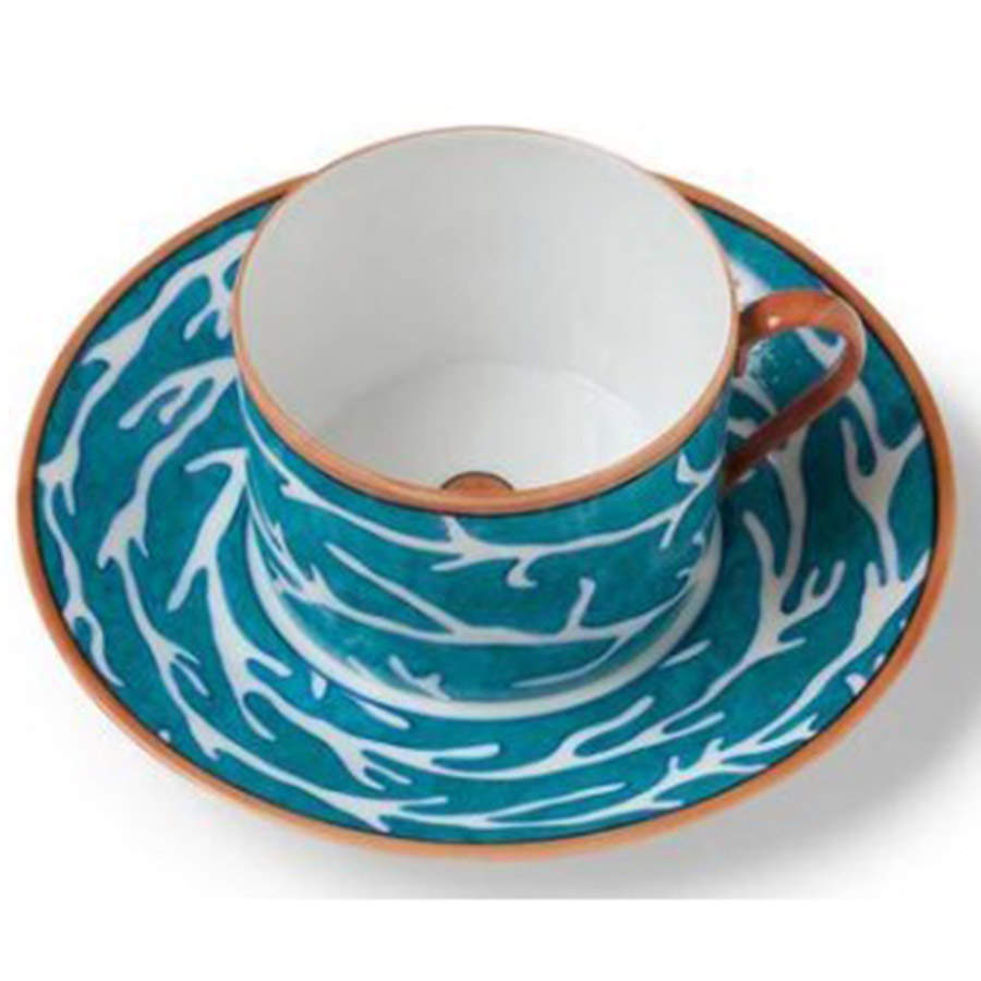 Lagon Flat Cup & Saucer Set by Alberto Pinto-1