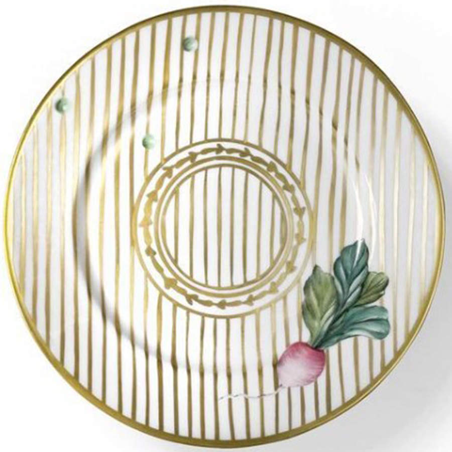 Potager Gold Bread & Butter Plate by Alberto Pinto-1