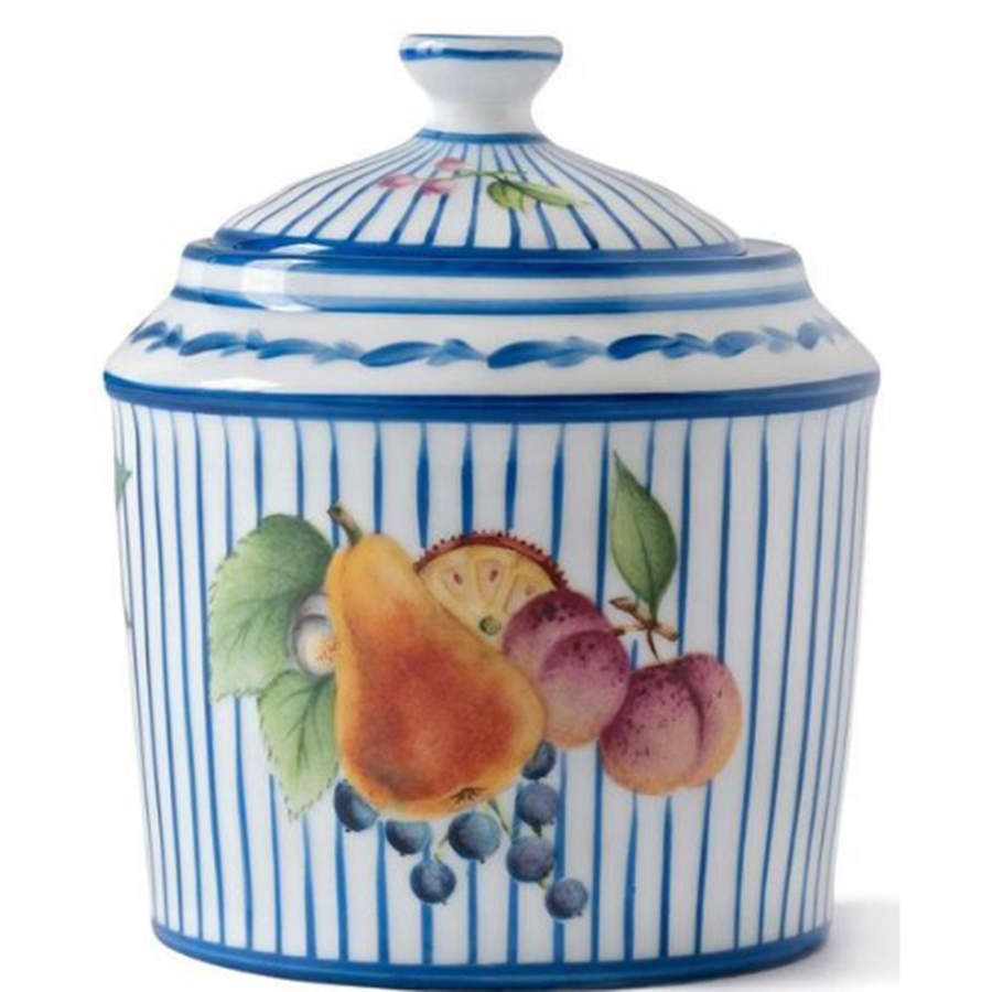Potager Blue Sugar Bowl & Lid by Alberto Pinto-1