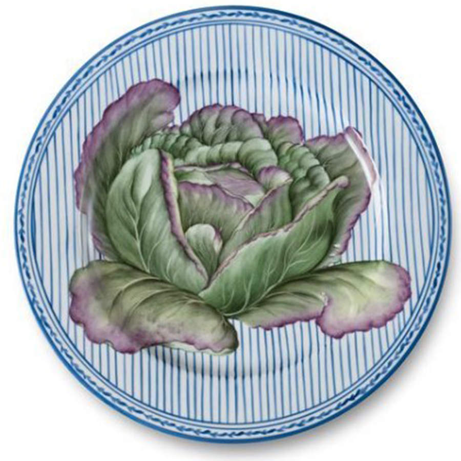 Potager Blue Service Plate (Charger) by Alberto Pinto-1