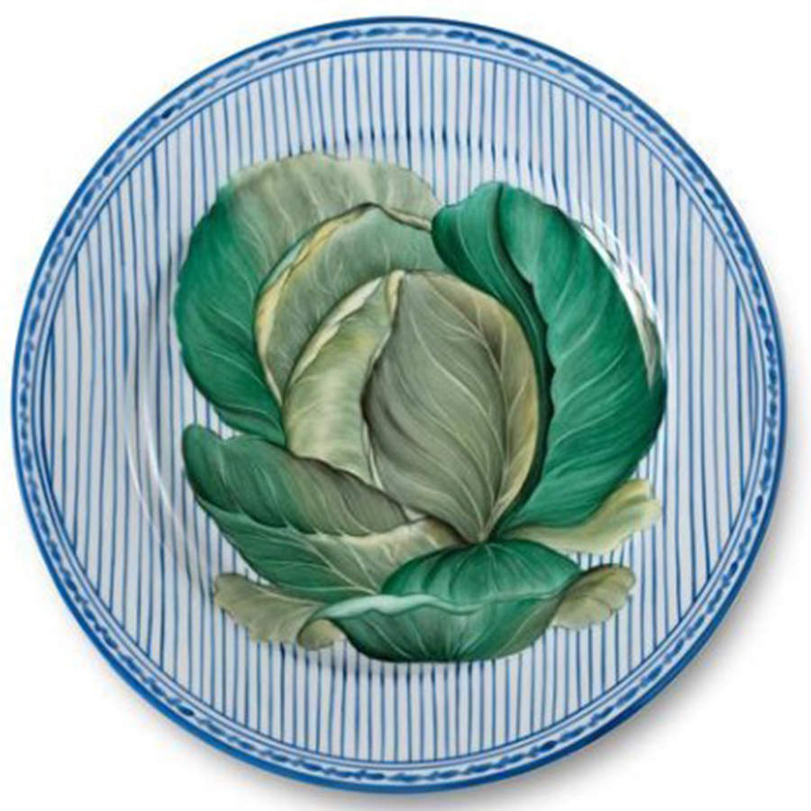 Potager Blue Service Plate (Charger) by Alberto Pinto-1