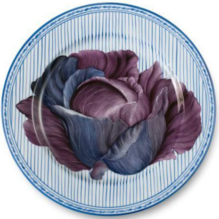 Potager Blue Service Plate (Charger) by Alberto Pinto-1