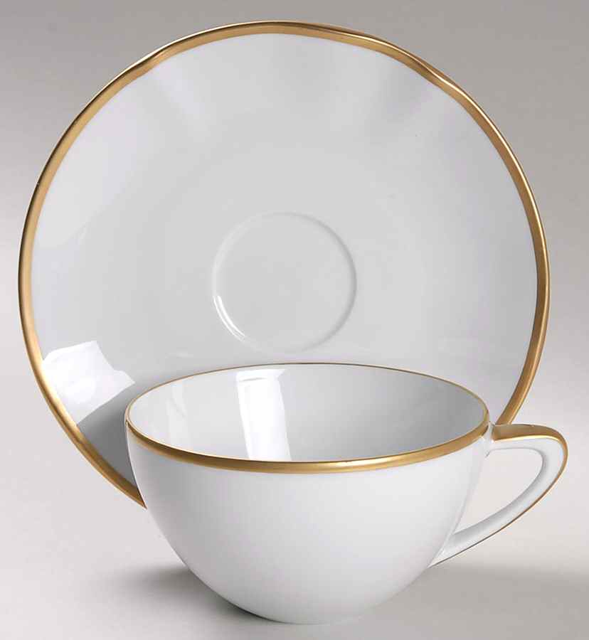 Simply Elegant Gold Flat Cup & Saucer Set by Anna Weatherley-1