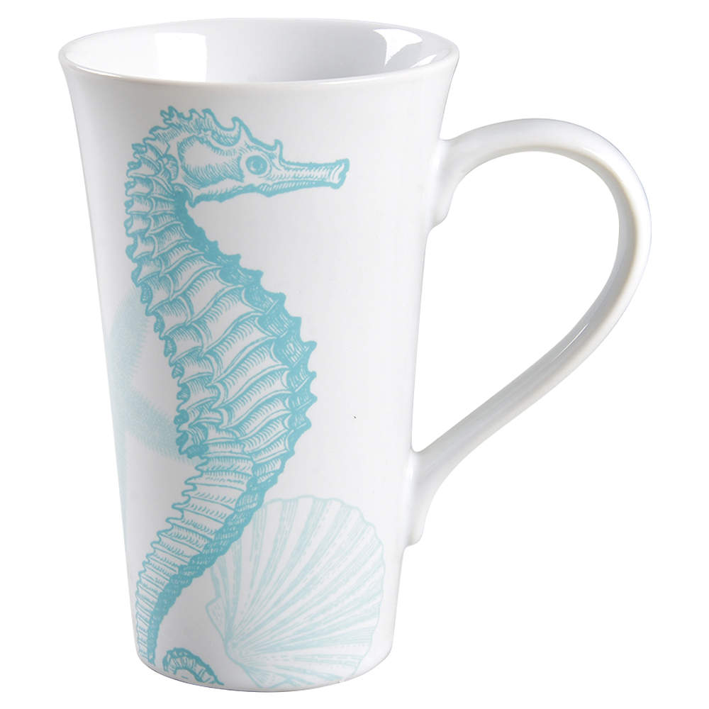 Coastal Life Blue Latte Mug by 222 Fifth (PTS)-1