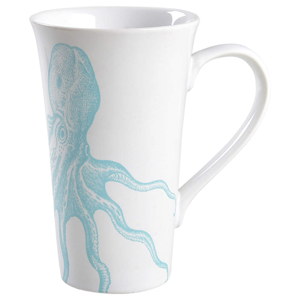 Coastal Life Blue Latte Mug by 222 Fifth (PTS)-1