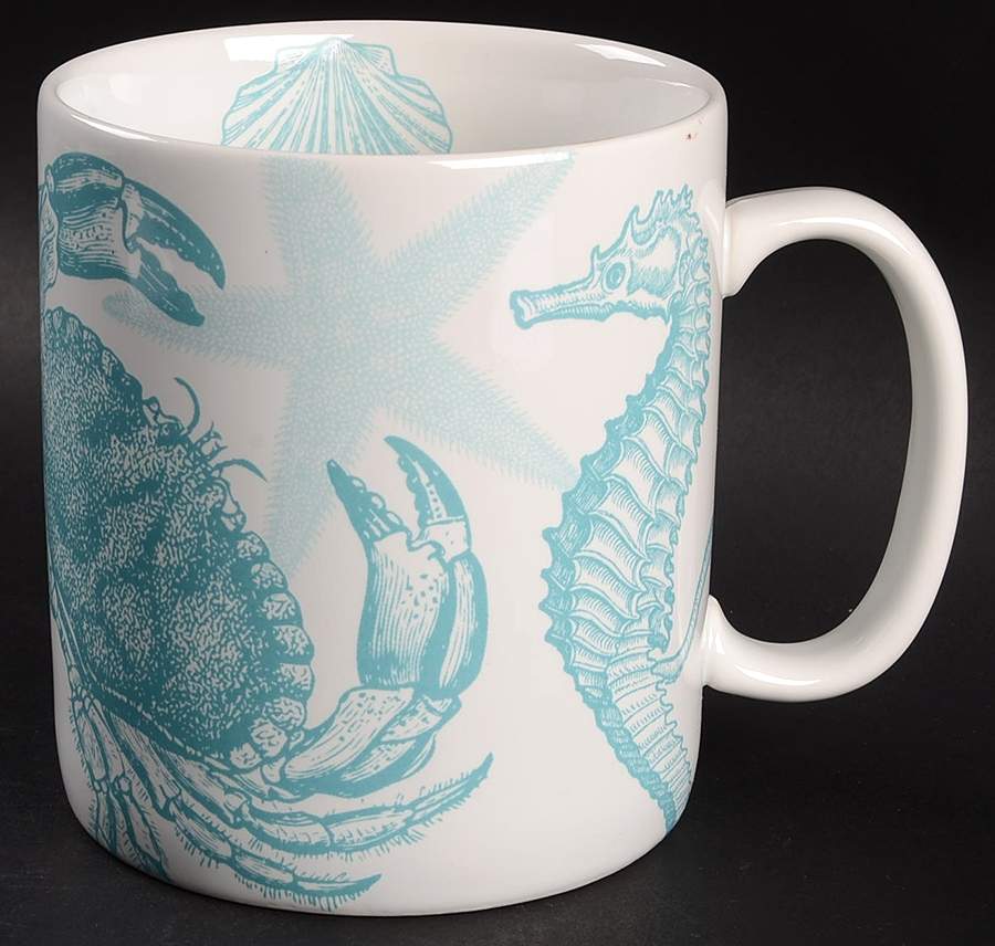 Coastal Life Blue Jumbo Mug by 222 Fifth (PTS)-1