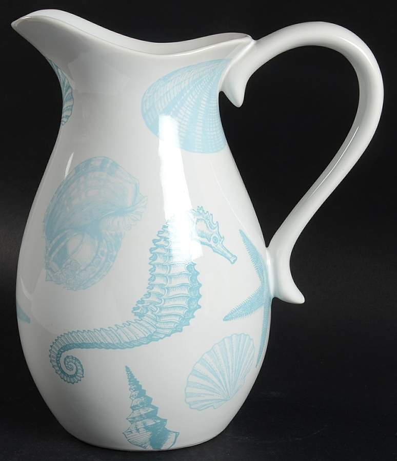 Coastal Life Blue 96 Oz Pitcher by 222 Fifth (PTS)-1