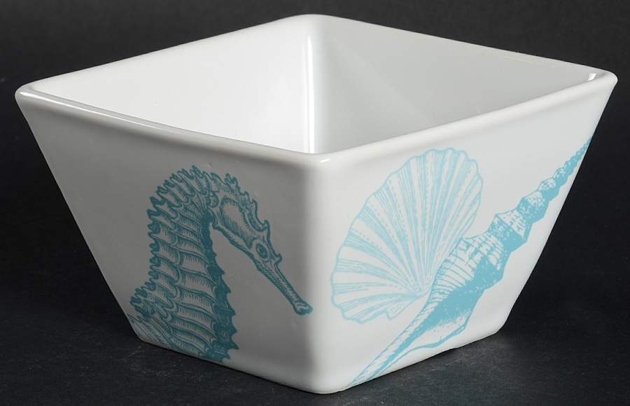 Coastal Life Blue Individual Square Appetizer Bowl by 222 Fifth (PTS)-1