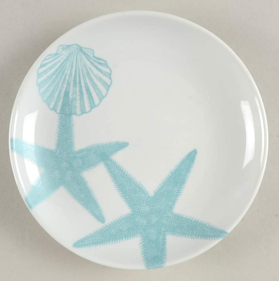 Coastal Life Blue Coupe Salad Plate by 222 Fifth (PTS)-1