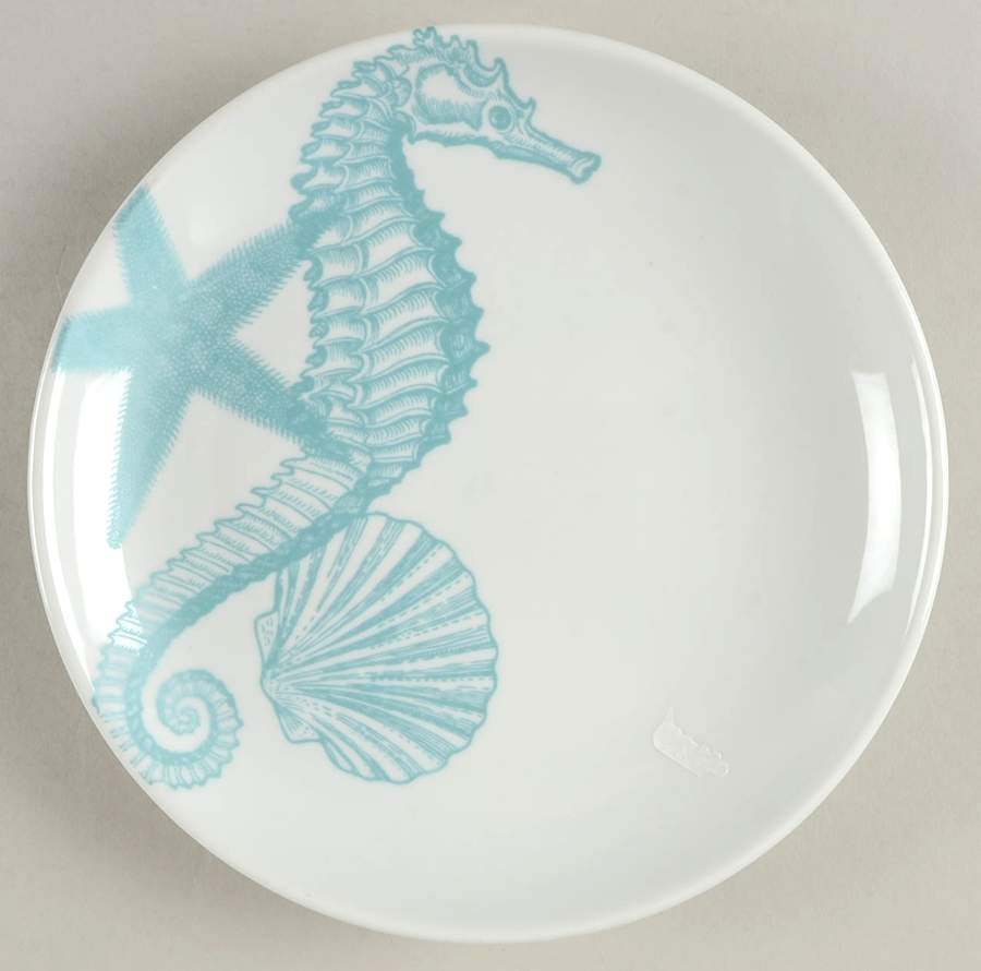 Coastal Life Blue Coupe Salad Plate by 222 Fifth (PTS)-1