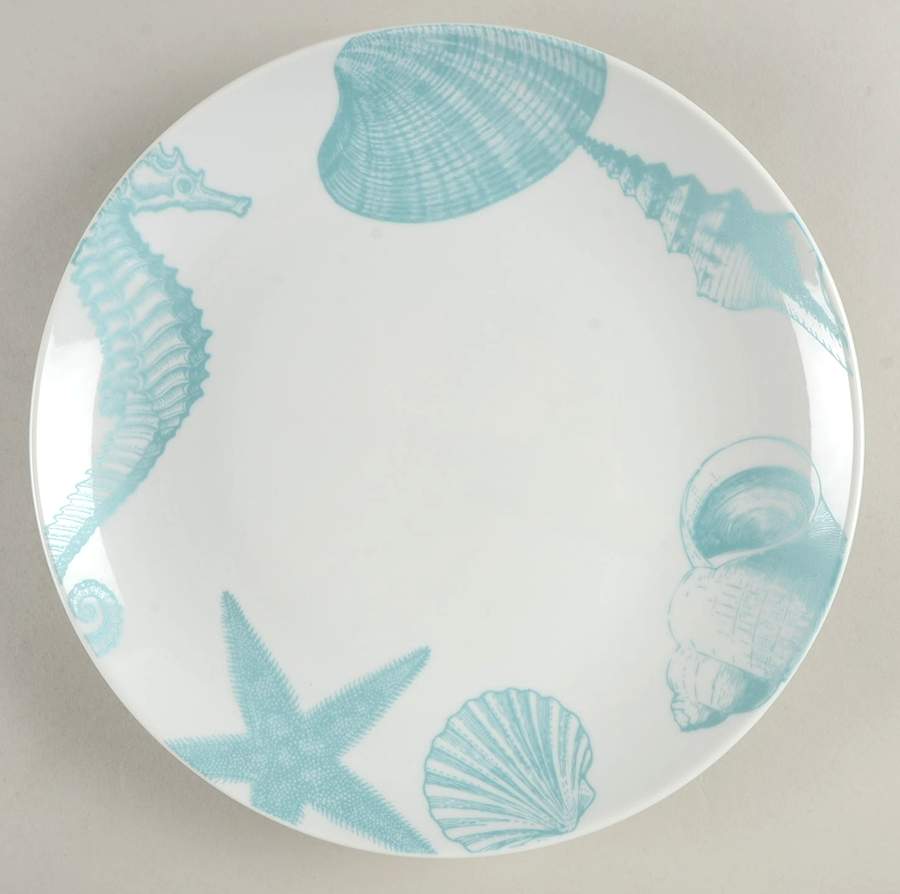 Coastal Life Blue Coupe Dinner Plate by 222 Fifth (PTS)-1