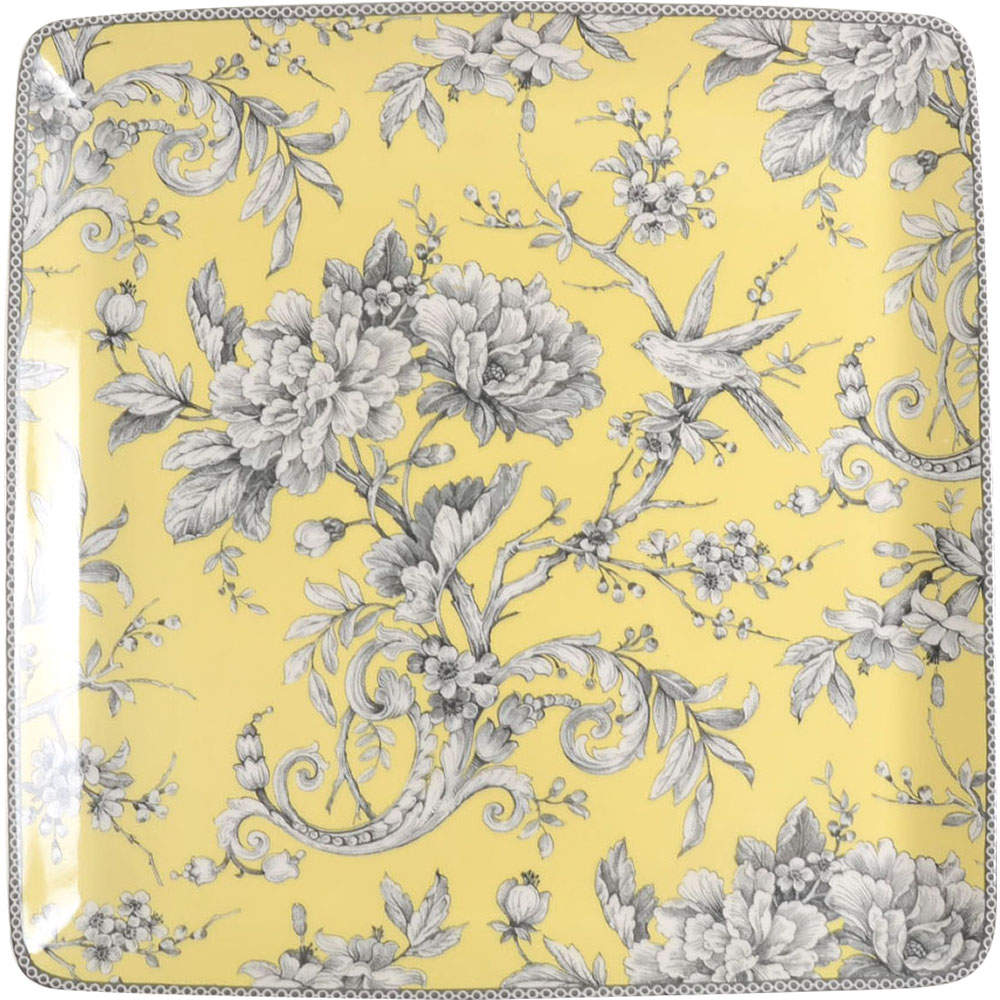 Adelaide Yellow 14" Square Platter by 222 Fifth (PTS)-1