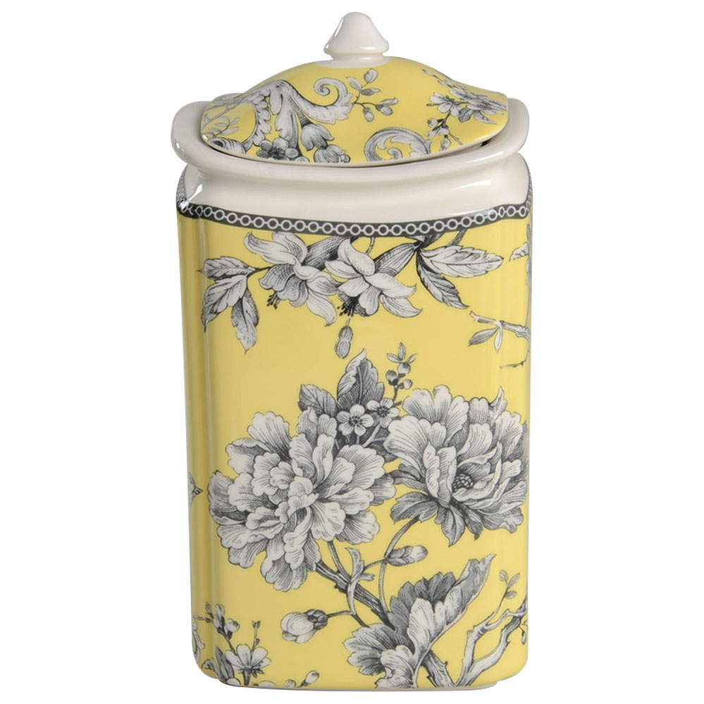 Adelaide Yellow Large Canister & Lid by 222 Fifth (PTS)-1