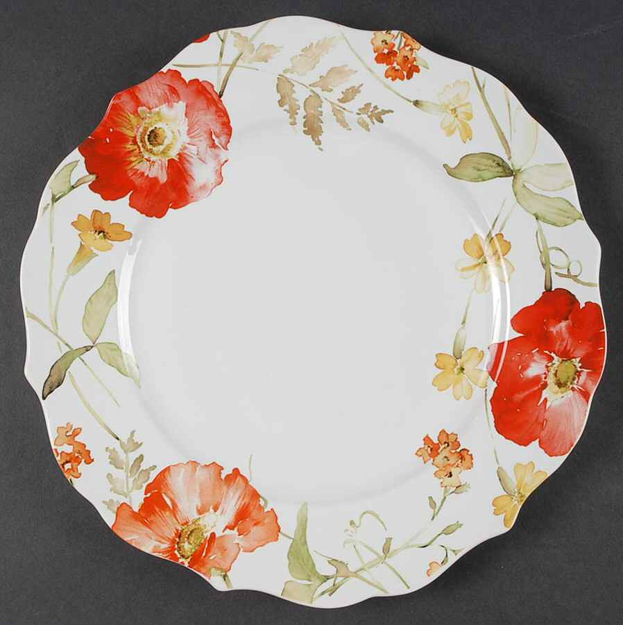Gaia Red Dinner Plate by 222 Fifth (PTS)-1