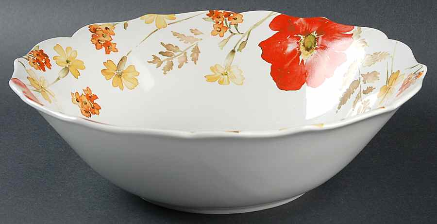 Gaia Red 10" Round Vegetable Bowl by 222 Fifth (PTS)-1