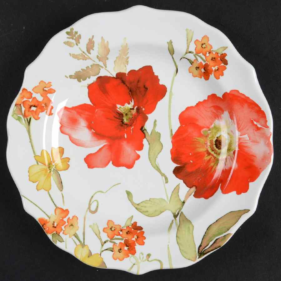 Gaia Red Appetizer Plate by 222 Fifth (PTS)-1
