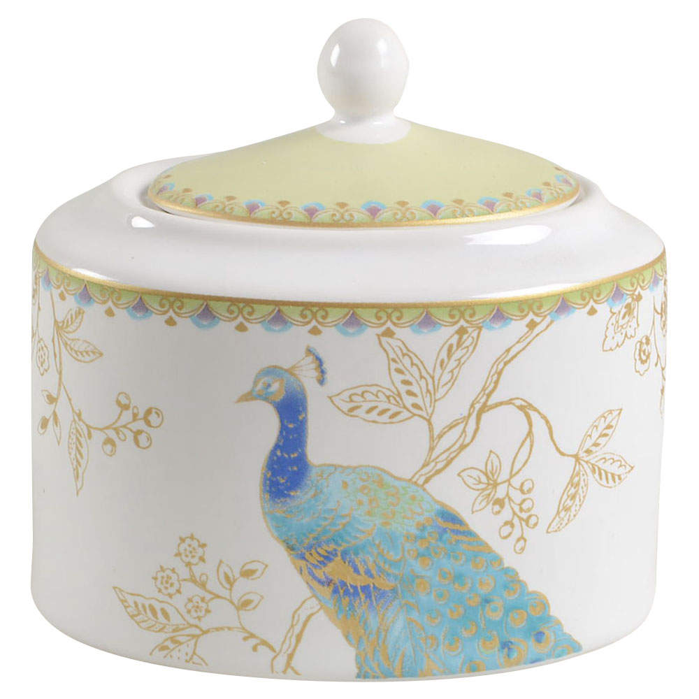 Peacock Garden Sugar Bowl & Lid by 222 Fifth (PTS)-1