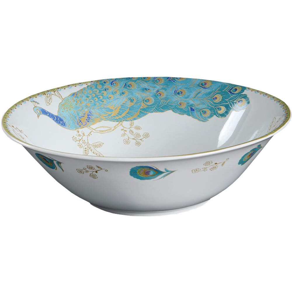 Peacock Garden 10" Round Serving Bowl by 222 Fifth (PTS)-1