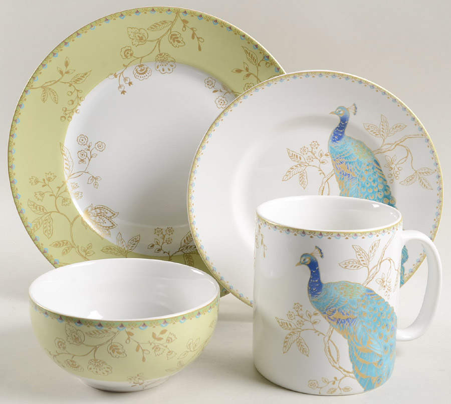 Peacock Garden 4 Piece Place Setting by 222 Fifth (PTS)-1