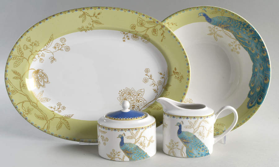 Peacock Garden 5 Piece Hostess Set by 222 Fifth (PTS)-1