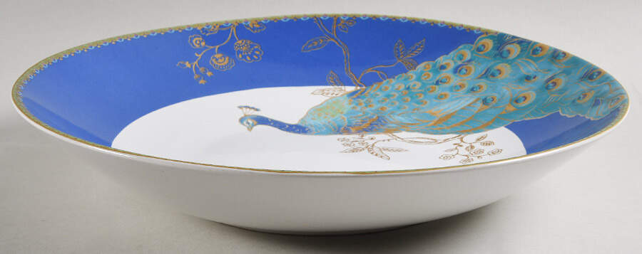 Peacock Garden 13" Pasta Serving Bowl by 222 Fifth (PTS)-1