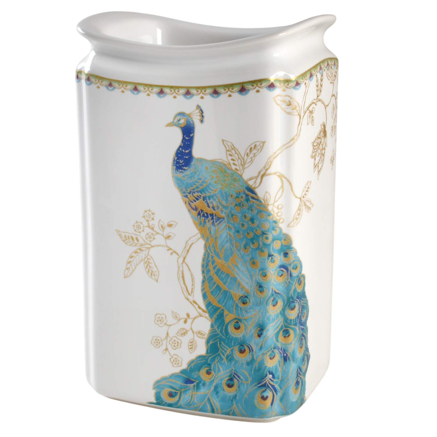 Peacock Garden Large Canister No Lid by 222 Fifth (PTS)-1