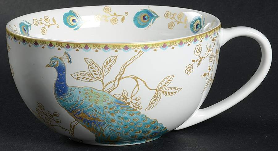 Peacock Garden Soup Mug by 222 Fifth (PTS)-1