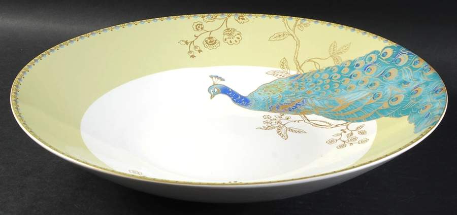 Peacock Garden 13" Pasta Serving Bowl by 222 Fifth (PTS)-1