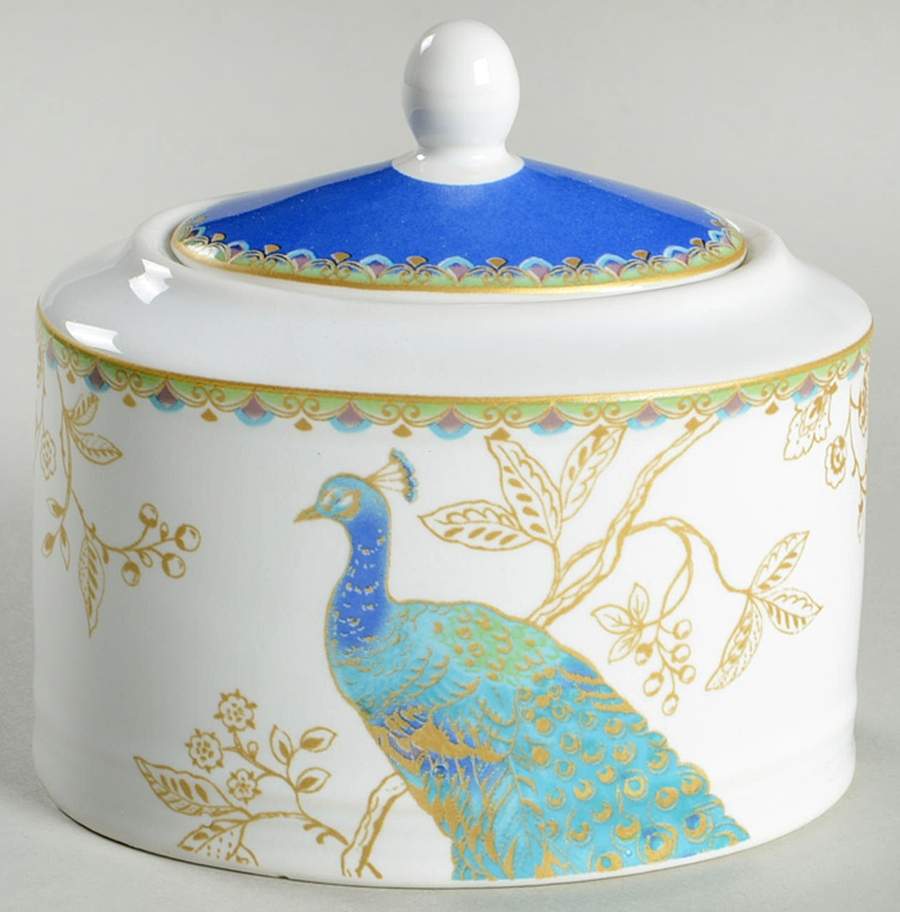 Peacock Garden Sugar Bowl & Lid by 222 Fifth (PTS)-1