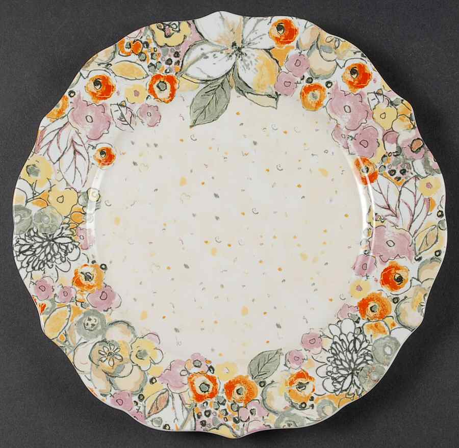 Confetti Peacock Dinner Plate by 222 Fifth (PTS)-1
