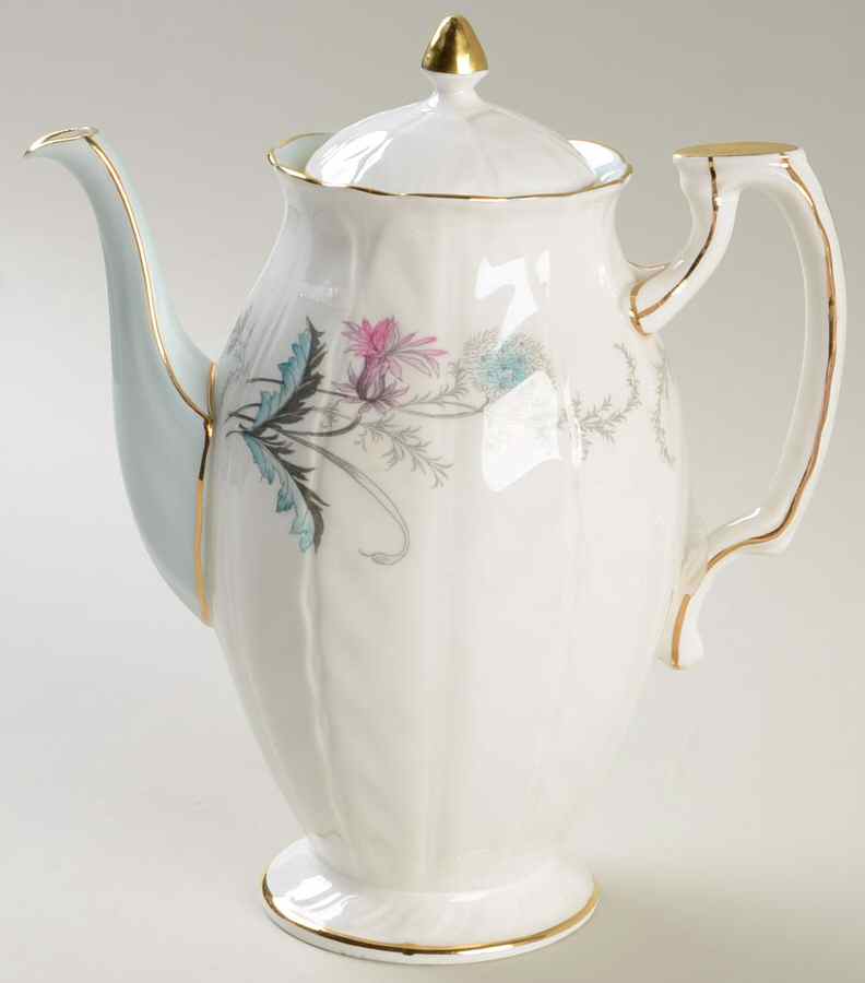 Wayside (Crocus) Coffee Pot & Lid by John  Aynsley & Sons-1