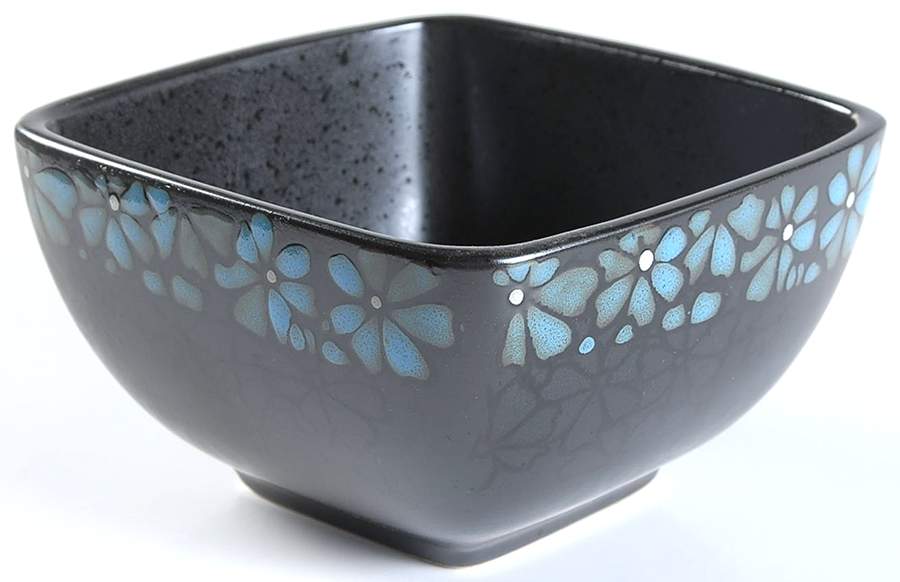 Jasmine Blue Square Soup/Cereal Bowl by American Atelier-1