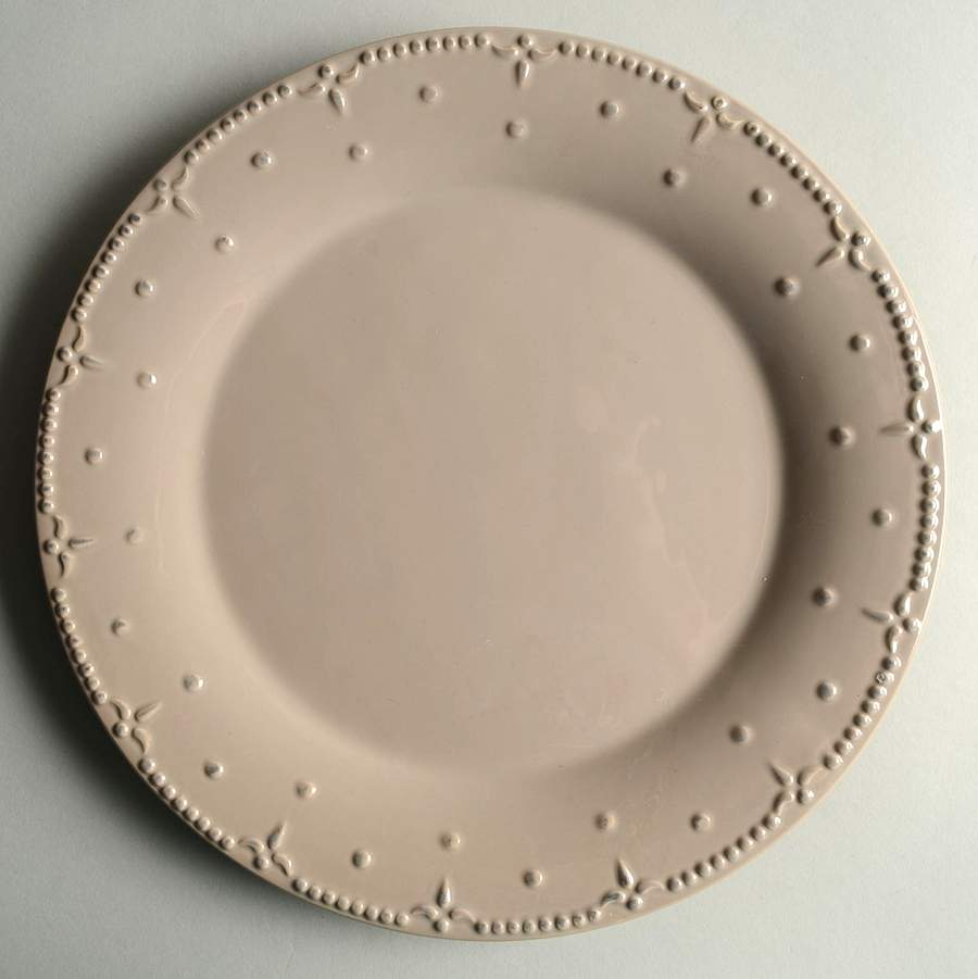 Genevieve Taupe Dinner Plate by American Atelier-1