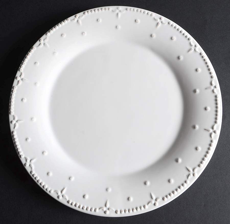 Genevieve White Dinner Plate by American Atelier-1