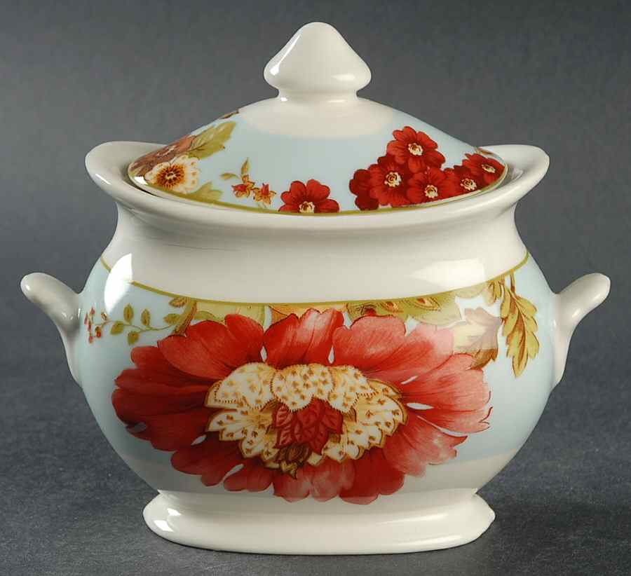 Spring Botanicals Sugar Bowl & Lid by 222 Fifth (PTS)-1