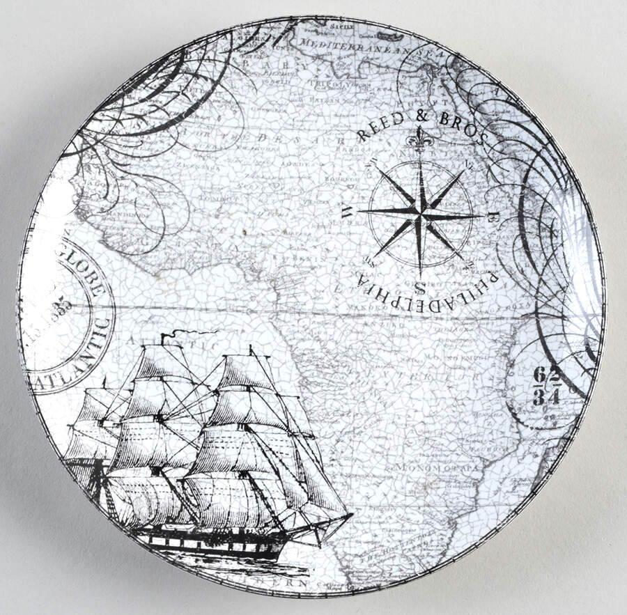 Due North Salad Plate by 222 Fifth (PTS)-1